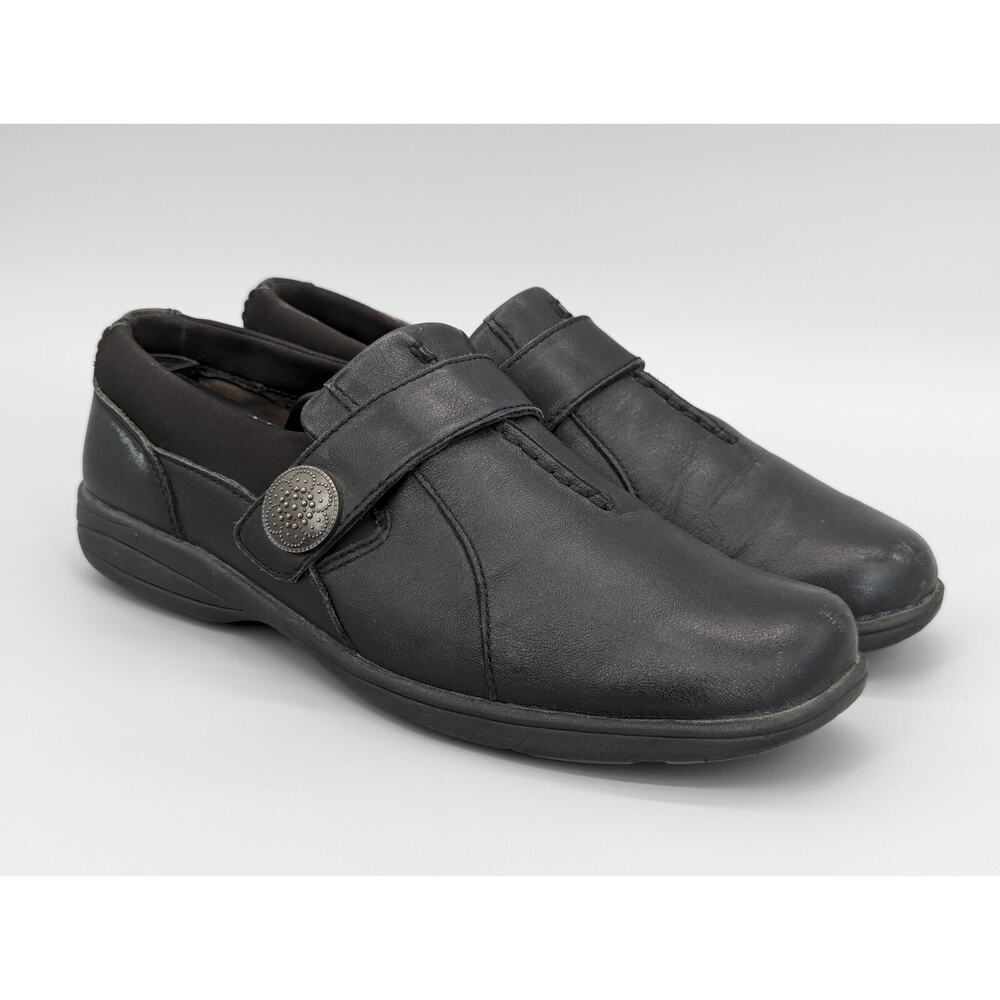 Abeo Smart 3540 Women's Slip-On Loafers Shoes Leather Black Comfort Size 8.5